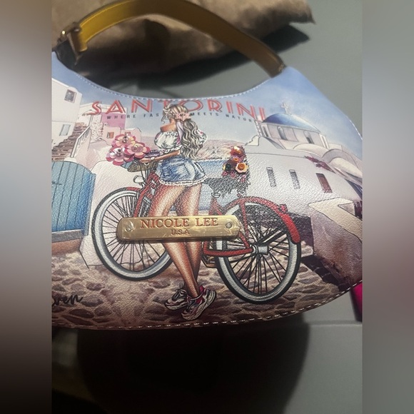 Nicole Lee Santorini Hobo Bag - Blue and White - Picture 3 of 6